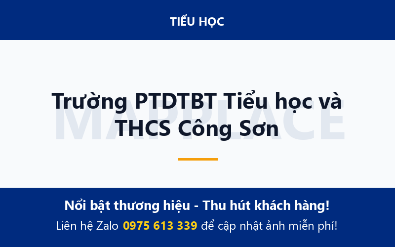 Trường PTDTBT Tiểu học và THCS Công Sơn