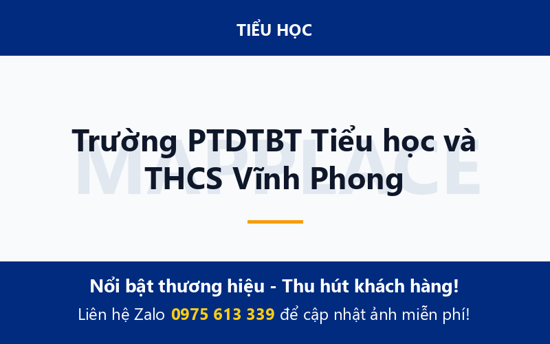 Trường PTDTBT Tiểu học và THCS Vĩnh Phong