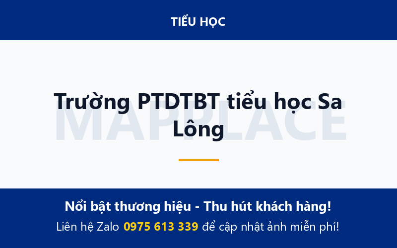 Trường PTDTBT tiểu học Sa Lông