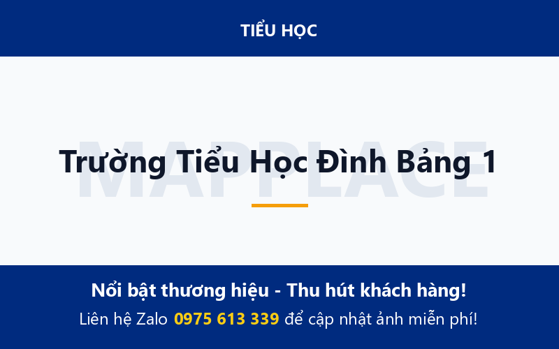 Trường Tiểu Học Đình Bảng 1