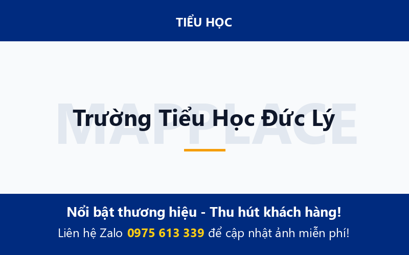 Trường Tiểu Học Đức Lý