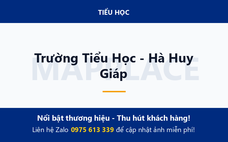 Trường Tiểu Học - Hà Huy Giáp