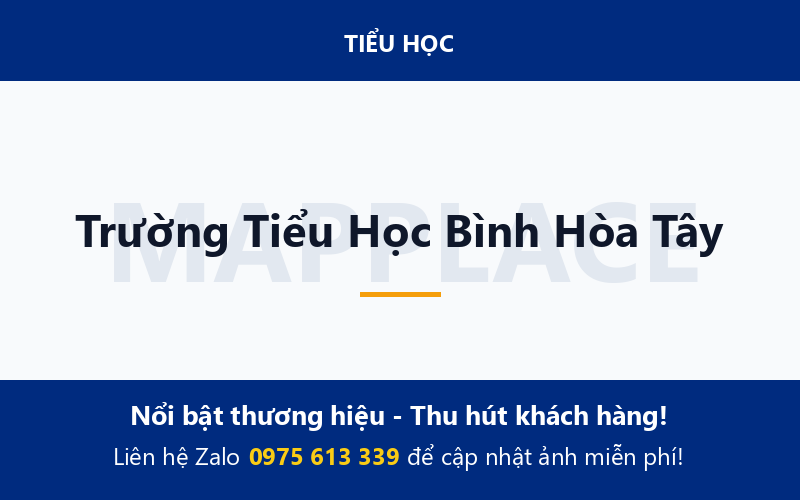Trường Tiểu Học Bình Hòa Tây