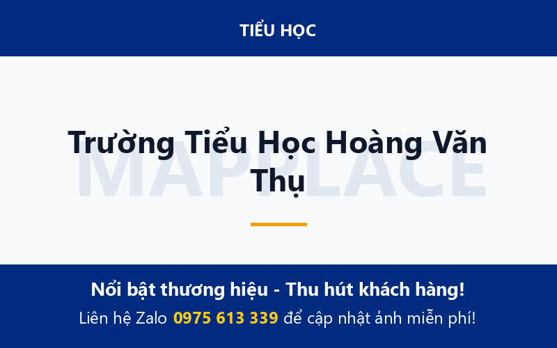 Trường Tiểu Học Hoàng Văn Thụ