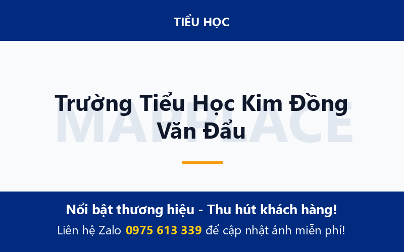 Trường Tiểu Học Kim Đồng Văn Đẩu