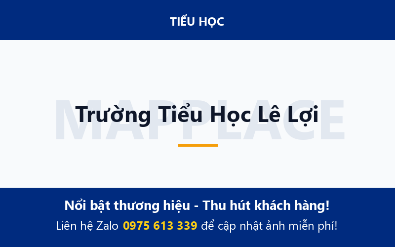 Trường Tiểu Học Lê Lợi