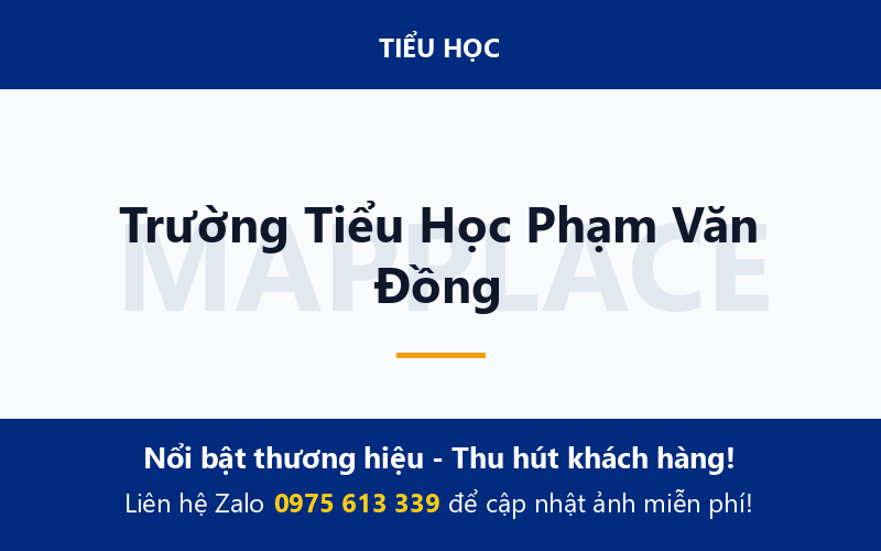 Trường Tiểu Học Phạm Văn Đồng