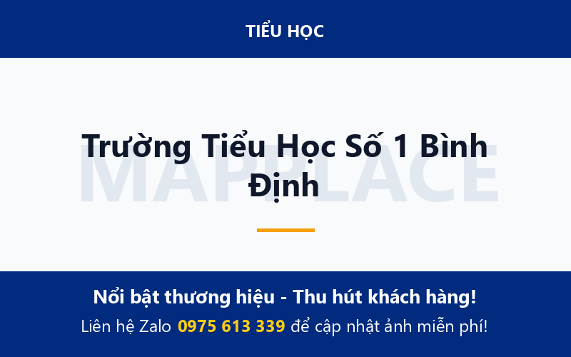 Trường Tiểu Học Số 1 Bình Định