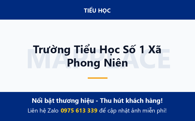 Trường Tiểu Học Số 1 Xã Phong Niên