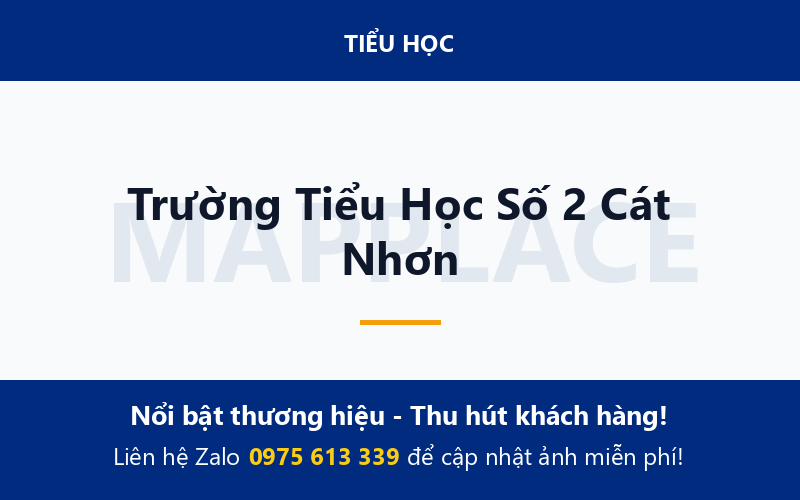 Trường Tiểu Học Số 2 Cát Nhơn