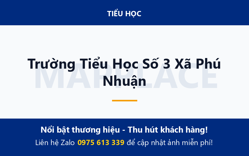 Trường Tiểu Học Số 3 Xã Phú Nhuận