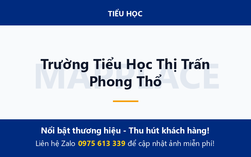 Trường Tiểu Học Thị Trấn Phong Thổ