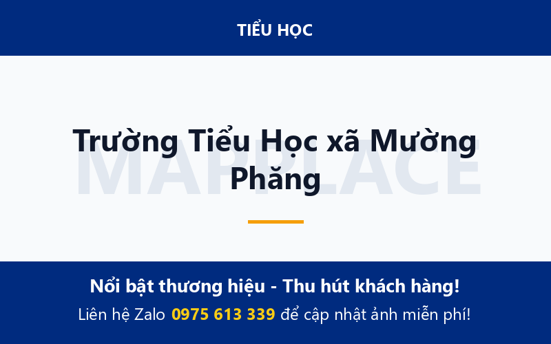 Trường Tiểu Học xã Mường Phăng