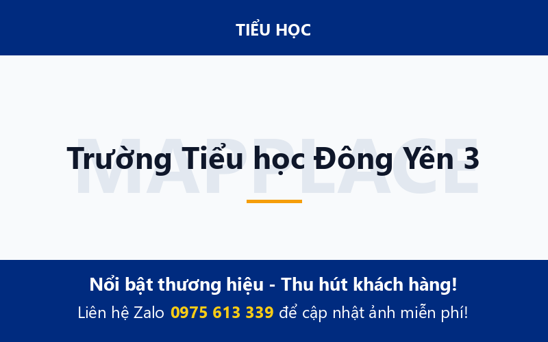 Trường Tiểu học Đông Yên 3