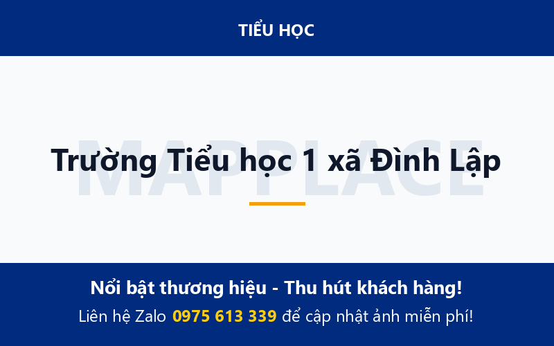 Trường Tiểu học 1 xã Đình Lập