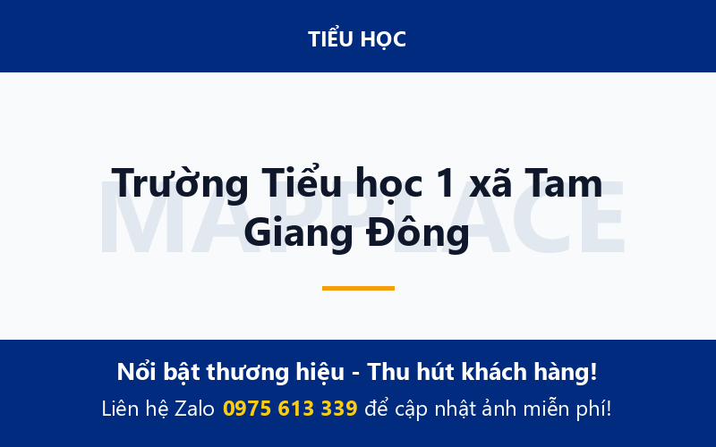 Trường Tiểu học 1 xã Tam Giang Đông