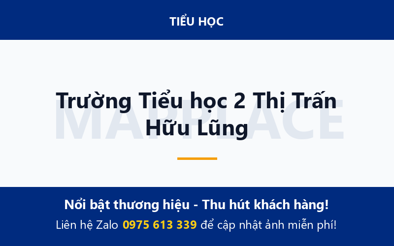 Trường Tiểu học 2 Thị Trấn Hữu Lũng