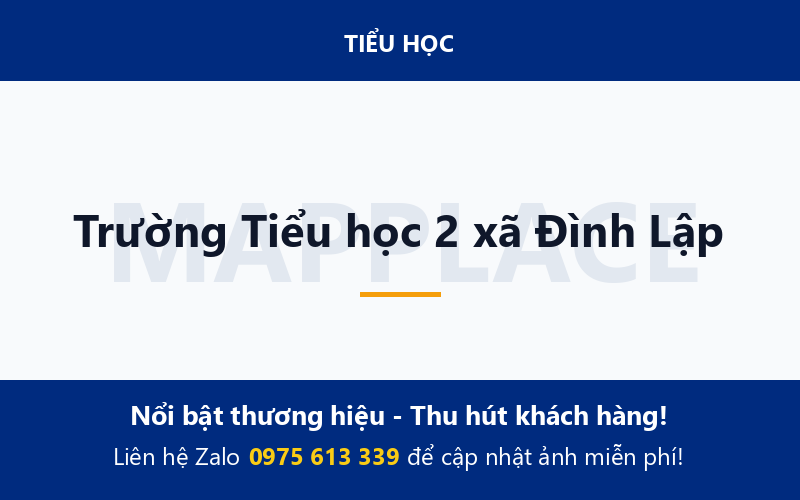Trường Tiểu học 2 xã Đình Lập