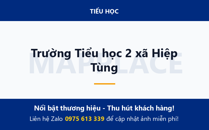 Trường Tiểu học 2 xã Hiệp Tùng
