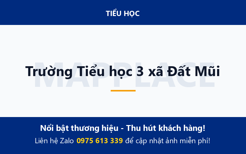 Trường Tiểu học 3 xã Đất Mũi