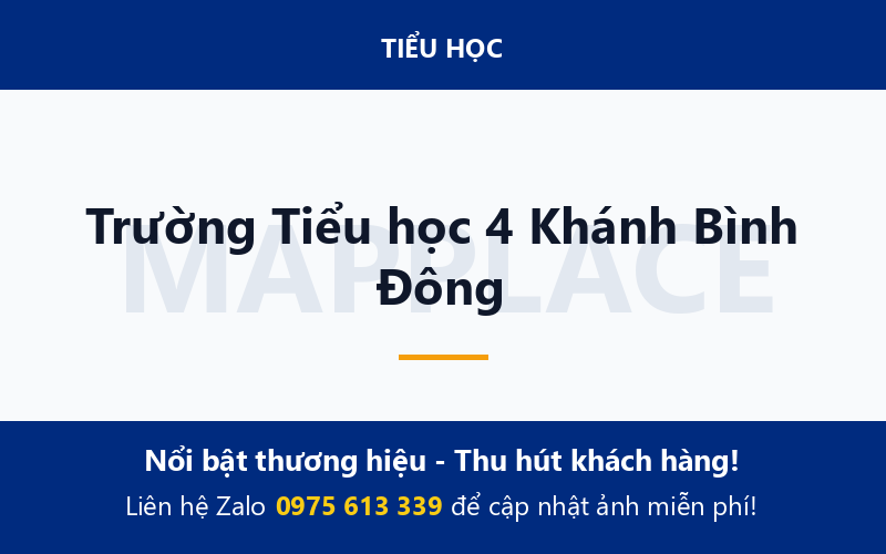 Trường Tiểu học 4 Khánh Bình Đông