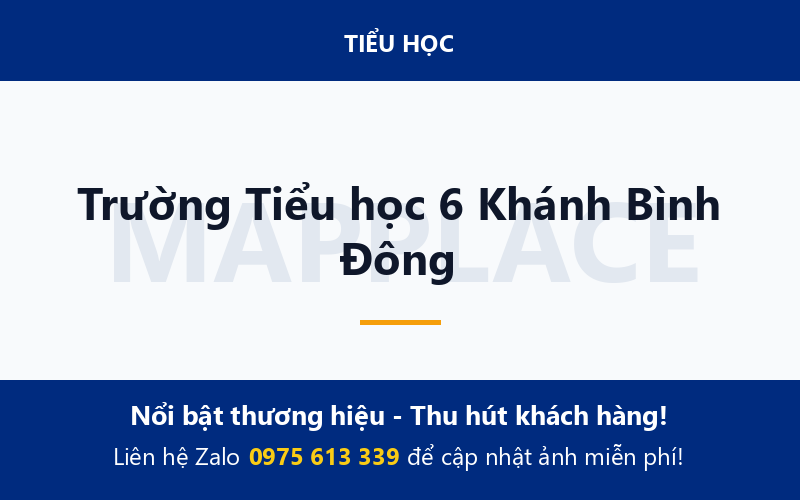 Trường Tiểu học 6 Khánh Bình Đông