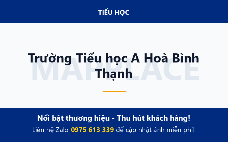 Trường Tiểu học A Hoà Bình Thạnh