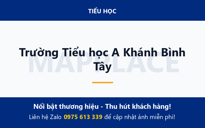 Trường Tiểu học A Khánh Bình Tây