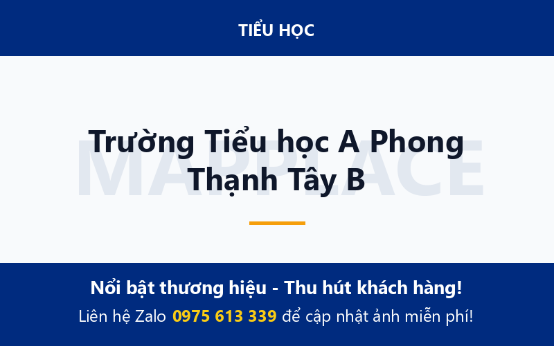Trường Tiểu học A Phong Thạnh Tây B