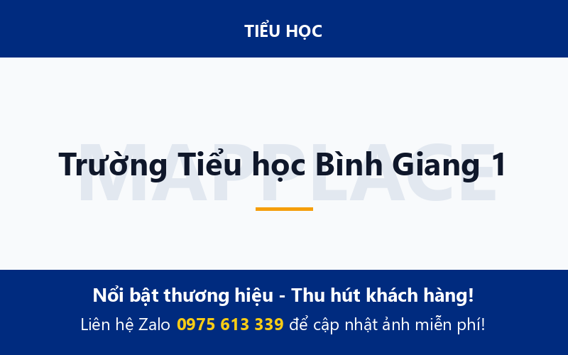 Trường Tiểu học Bình Giang 1