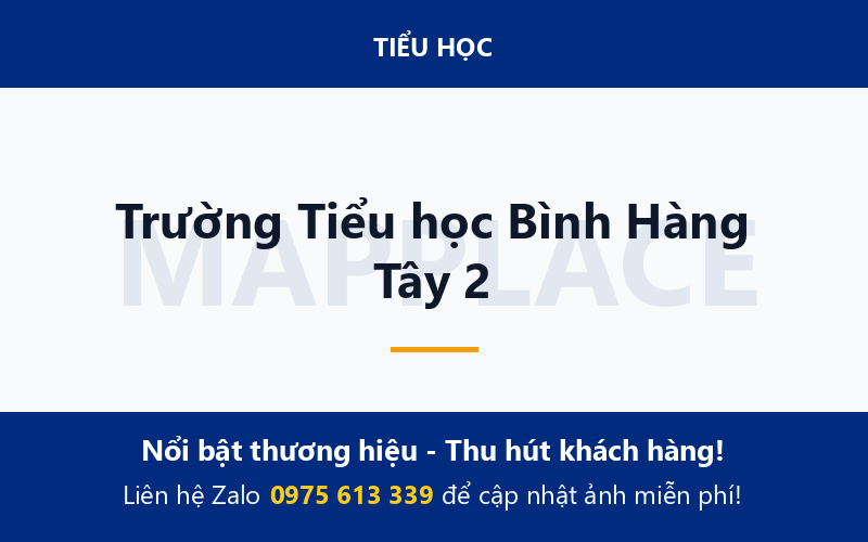Trường Tiểu học Bình Hàng Tây 2