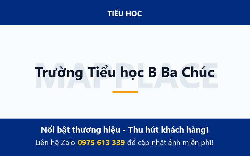 Trường Tiểu học B Ba Chúc
