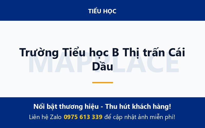 Trường Tiểu học B Thị trấn Cái Dầu