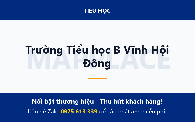 Trường Tiểu học B Vĩnh Hội Đông