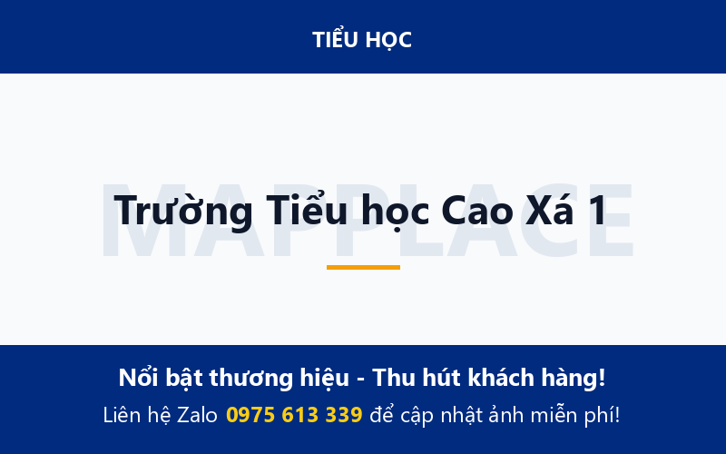Trường Tiểu học Cao Xá 1