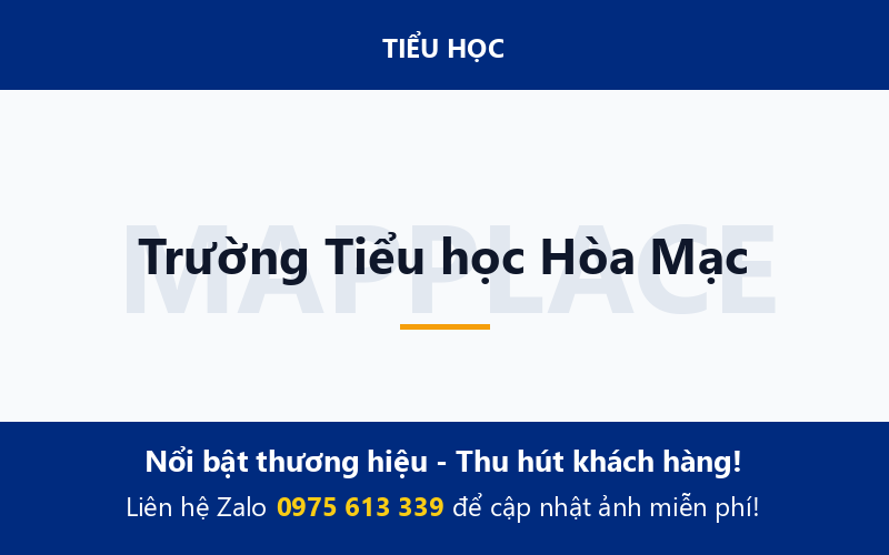 Trường Tiểu học Hòa Mạc
