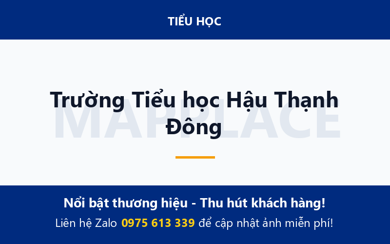 Trường Tiểu học Hậu Thạnh Đông