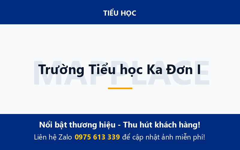Trường Tiểu học Ka Đơn I