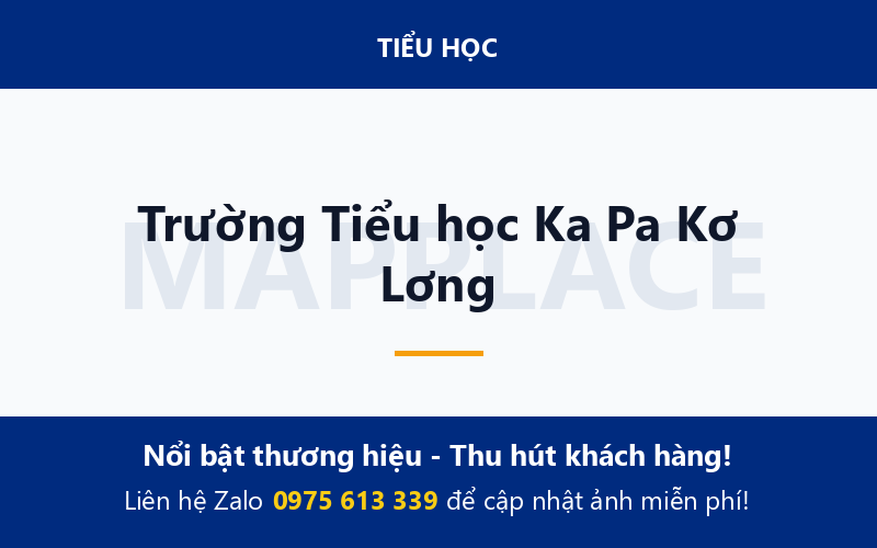 Trường Tiểu học Ka Pa Kơ Lơng