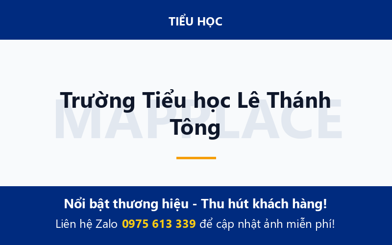 Trường Tiểu học Lê Thánh Tông