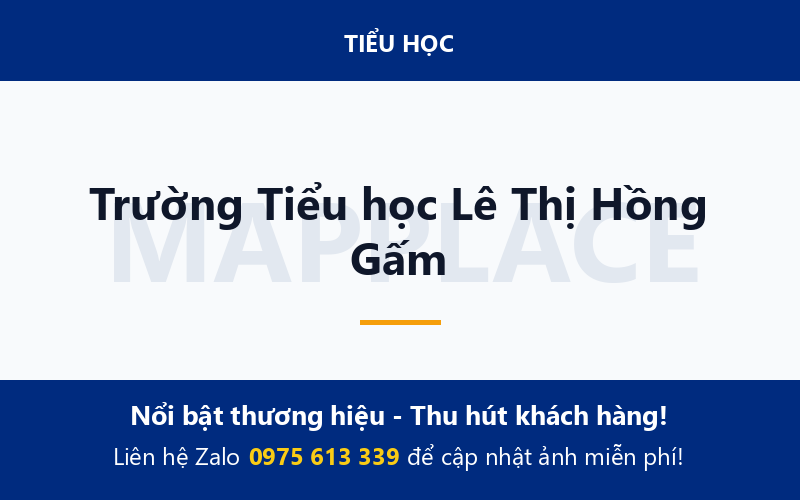 Trường Tiểu học Lê Thị Hồng Gấm