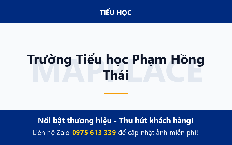 Trường Tiểu học Phạm Hồng Thái
