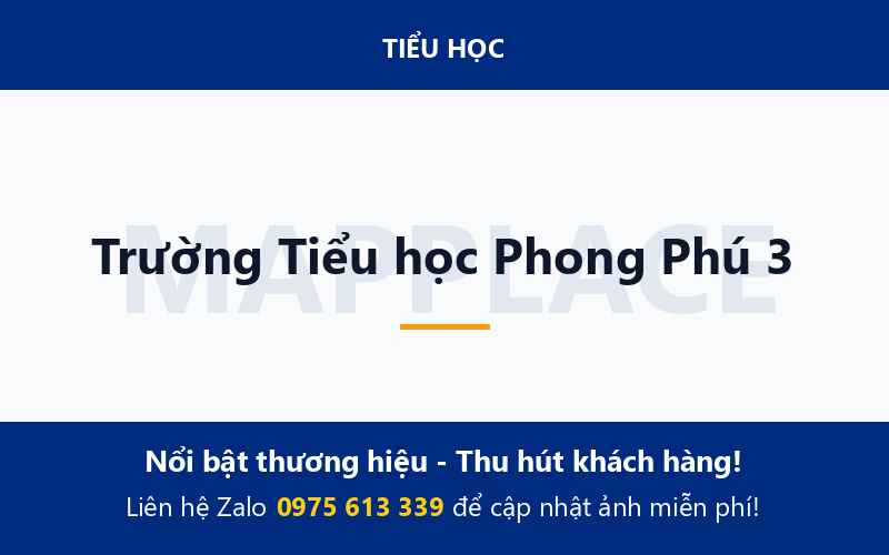 Trường Tiểu học Phong Phú 3