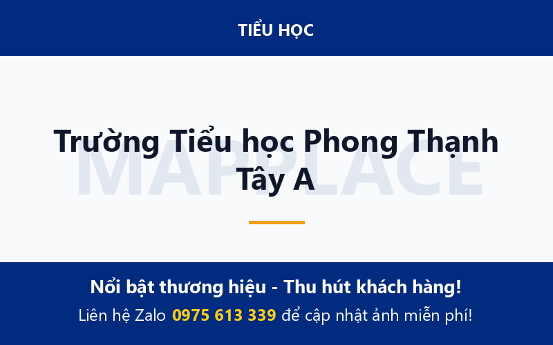 Trường Tiểu học Phong Thạnh Tây A