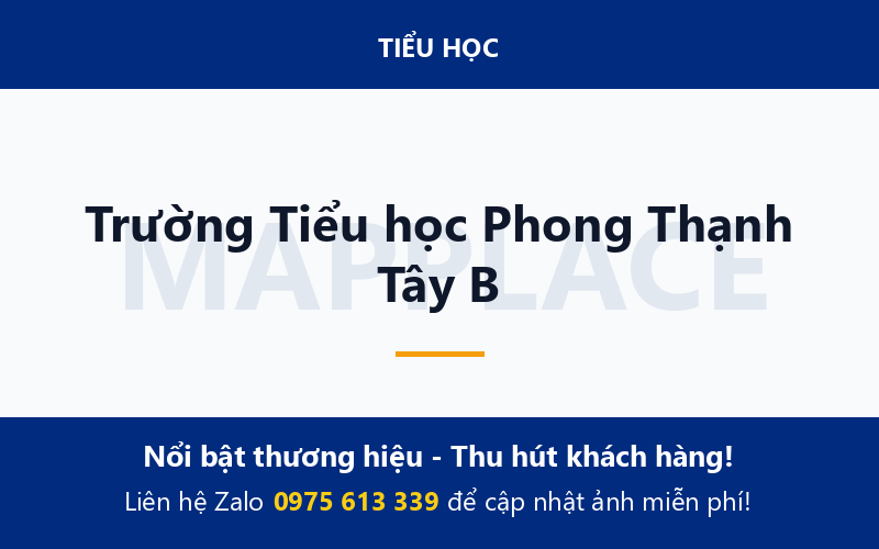 Trường Tiểu học Phong Thạnh Tây B