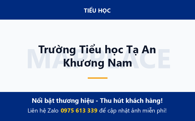 Trường Tiểu học Tạ An Khương Nam