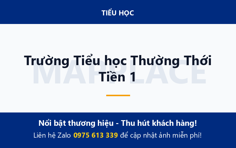 Trường Tiểu học Thường Thới Tiền 1