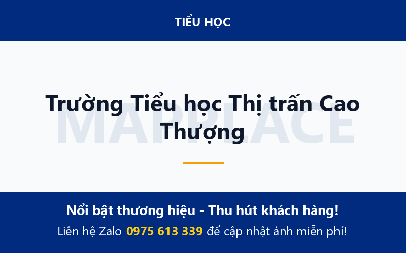 Trường Tiểu học Thị trấn Cao Thượng