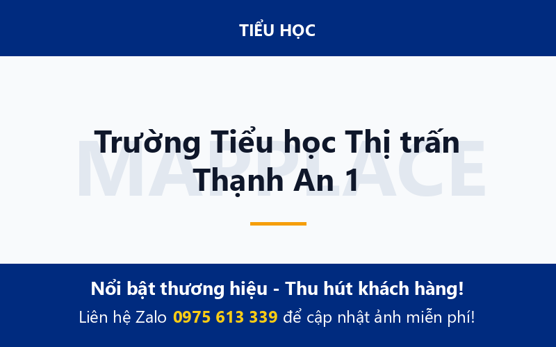 Trường Tiểu học Thị trấn Thạnh An 1