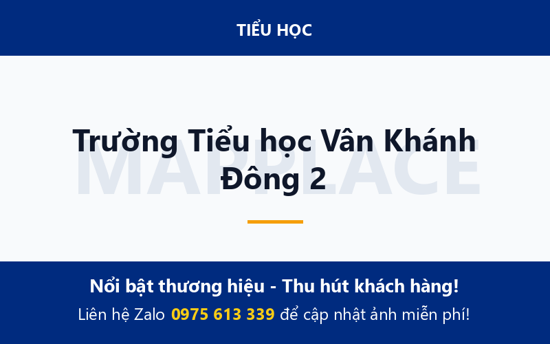 Trường Tiểu học Vân Khánh Đông 2
